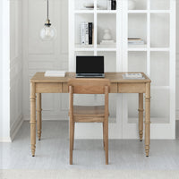 Orleans Writing Desk in Solid Wood | Natural Finish| Mango Wood | Satin Matt Finish