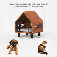 The Bark & Meow Hut in Solid Wood