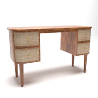 Curve Rattan Study Table