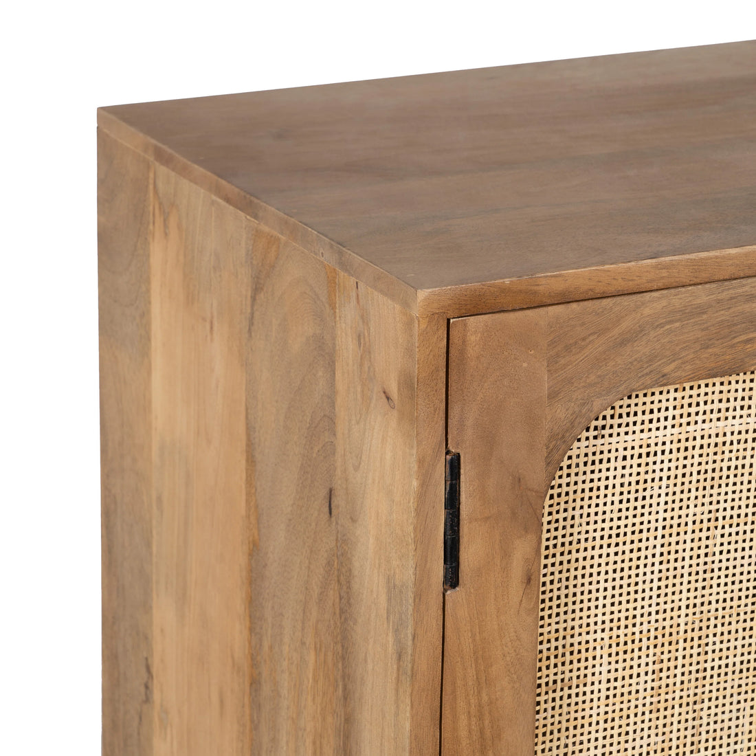 Vinnie Solid Wood Rattan Sideboard in Sheesham Wood