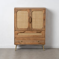 Vinnie Solid Wood Rattan Sideboard in Sheesham Wood