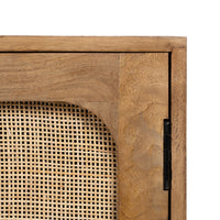 Vinnie Solid Wood Rattan Sideboard in Sheesham Wood