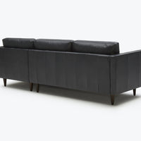 Briar 4 Seater Sectional Sofa for Living Room in Leather Upholstery | Solid Wood Frame
