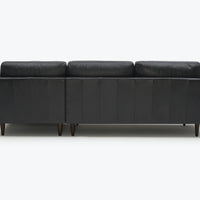 Briar 4 Seater Sectional Sofa for Living Room in Leather Upholstery | Solid Wood Frame
