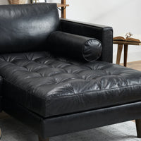Briar 4 Seater Sectional Sofa for Living Room in Leather Upholstery | Solid Wood Frame