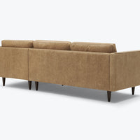 Briar 4 Seater Sectional Sofa for Living Room in Leather Upholstery | Solid Wood Frame