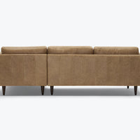 Briar 4 Seater Sectional Sofa for Living Room in Leather Upholstery | Solid Wood Frame