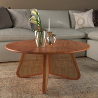 Irine Rattan Coffee Table in Solid Wood