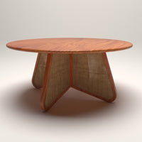 Irine Rattan Coffee Table in Solid Wood