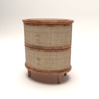 Curve Rattan Bedside Table
