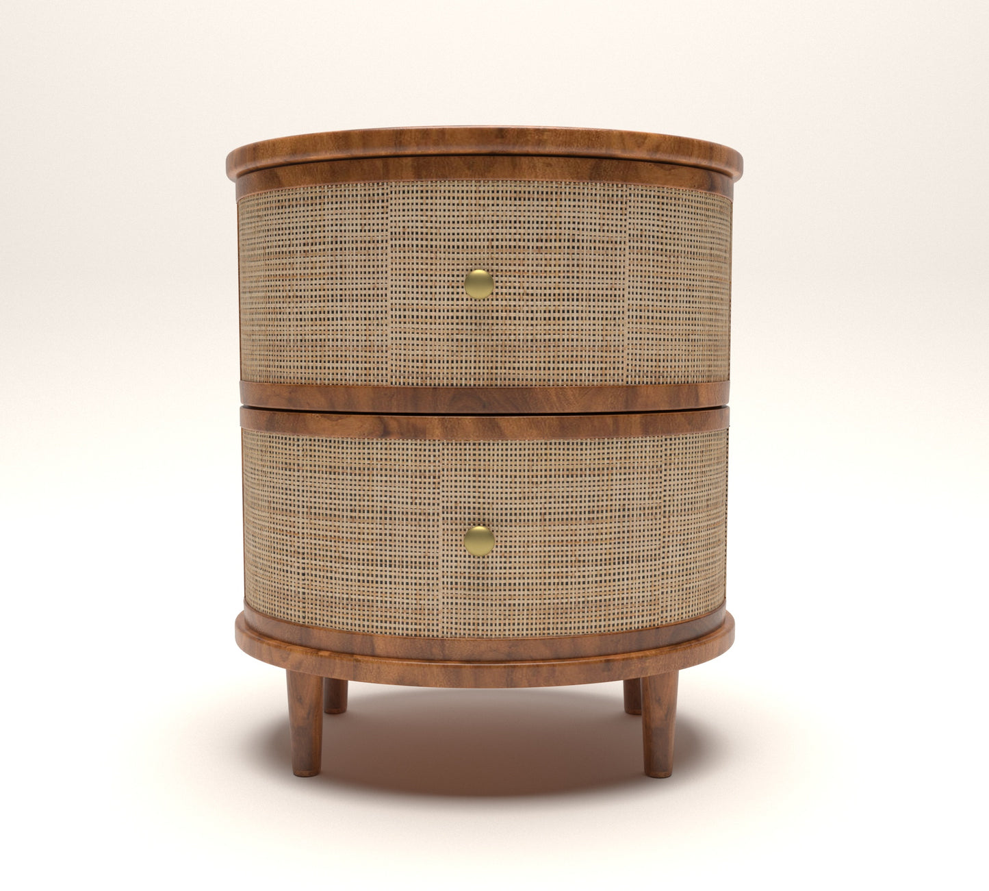 Curve Rattan Bedside Table