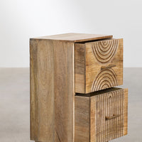 Artisanal Solid Wood Bedside Table