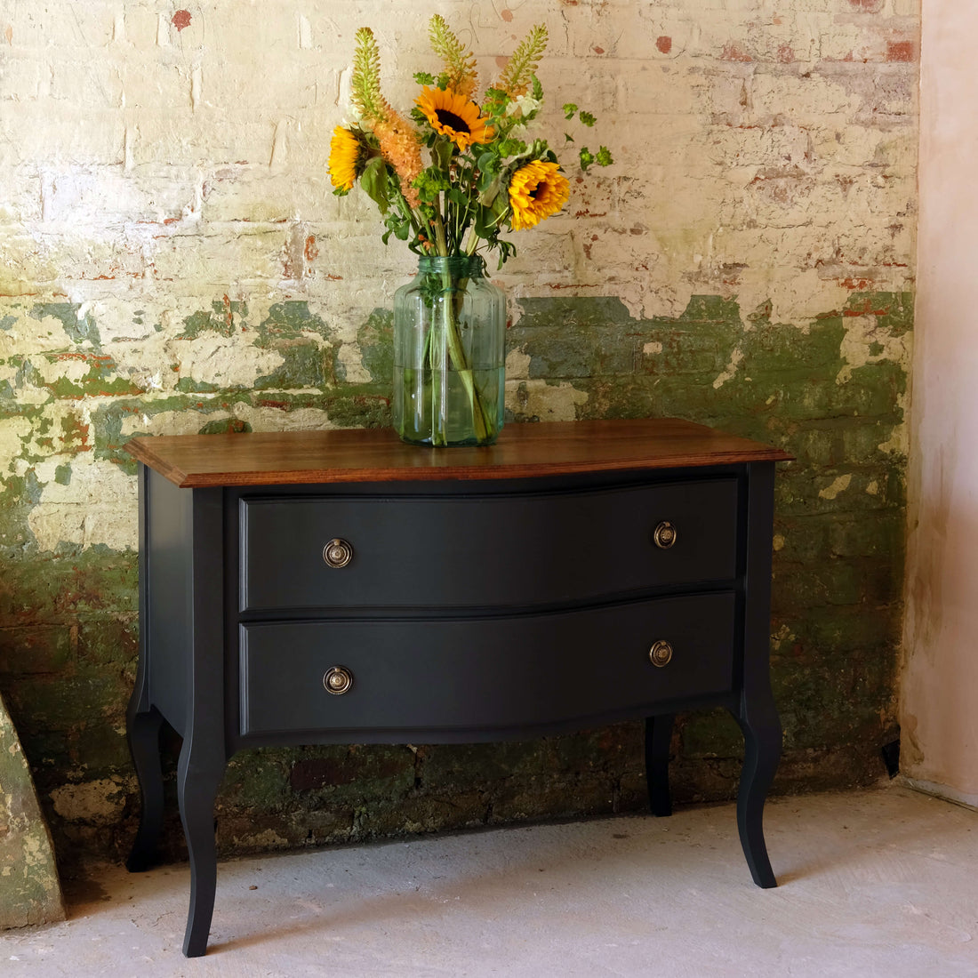 Bow Fronted Solid Wood Chest of Drawers