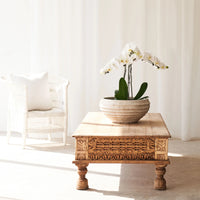 Hand Carved Solid Wood Coffee Table