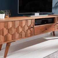 Octagon Solid Wood TV Stand