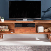 Octagon Solid Wood TV Stand