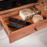 Octagon Solid Wood TV Stand