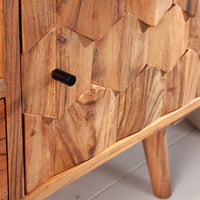 Octagon Solid Wood TV Stand