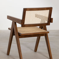Rattan Dining Chair With Armrest