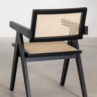 Rattan Dining Chair With Armrest