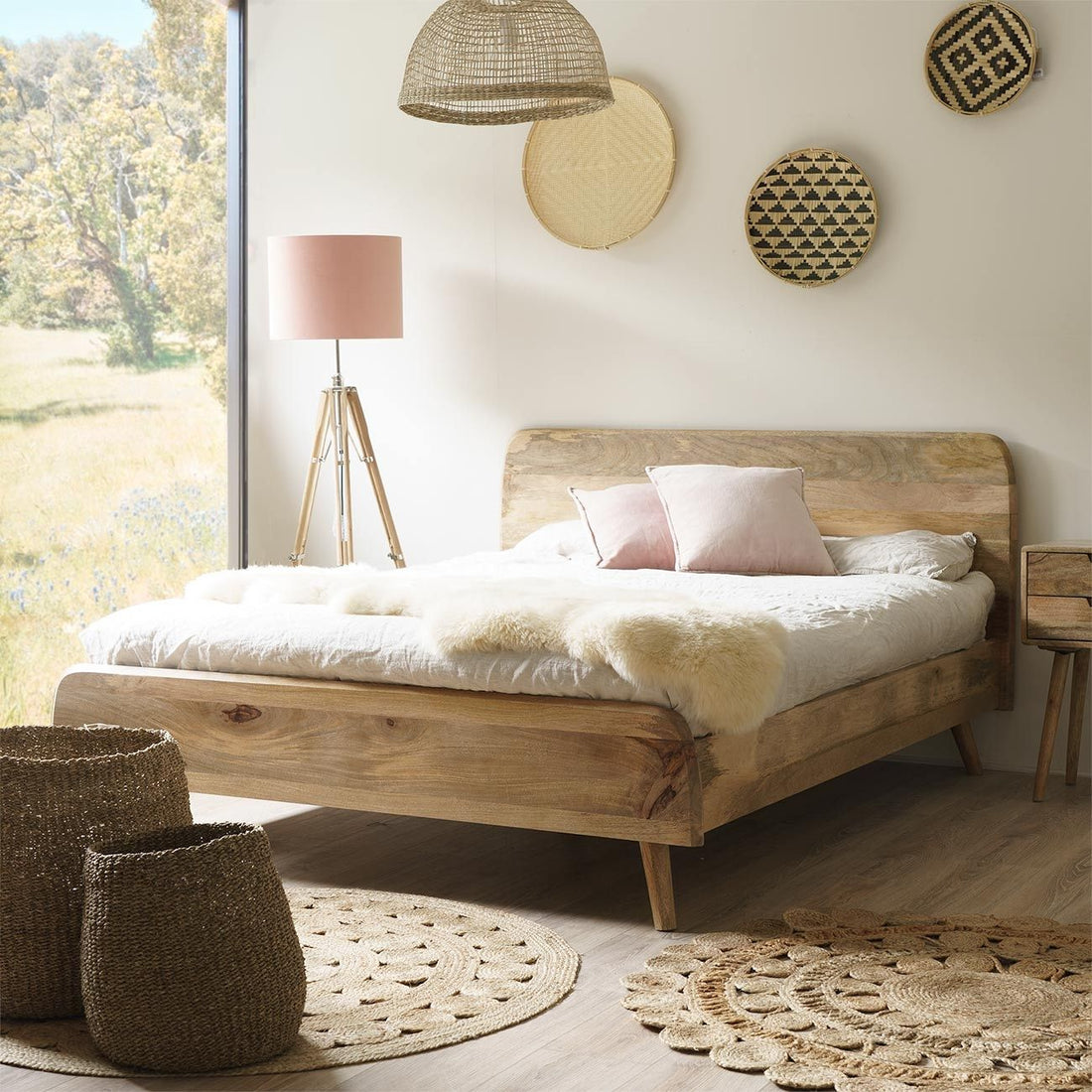 Sturdy Solid Wood Bed - Chuk Chuk Villa