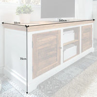 White Sands Solid Wood TV Stand