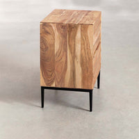 Bedside Table in Acacia Wood - Chuk Chuk Villa