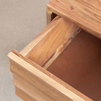 Bedside Table in Acacia Wood - Chuk Chuk Villa