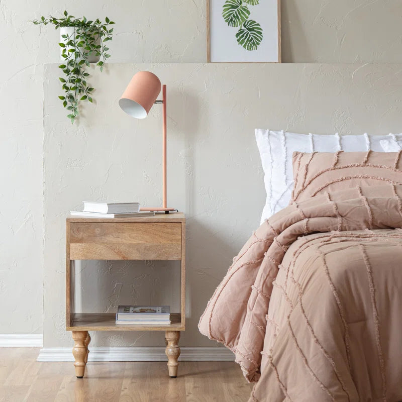 Astoria Solid Wood Nightstand in Mango Wood