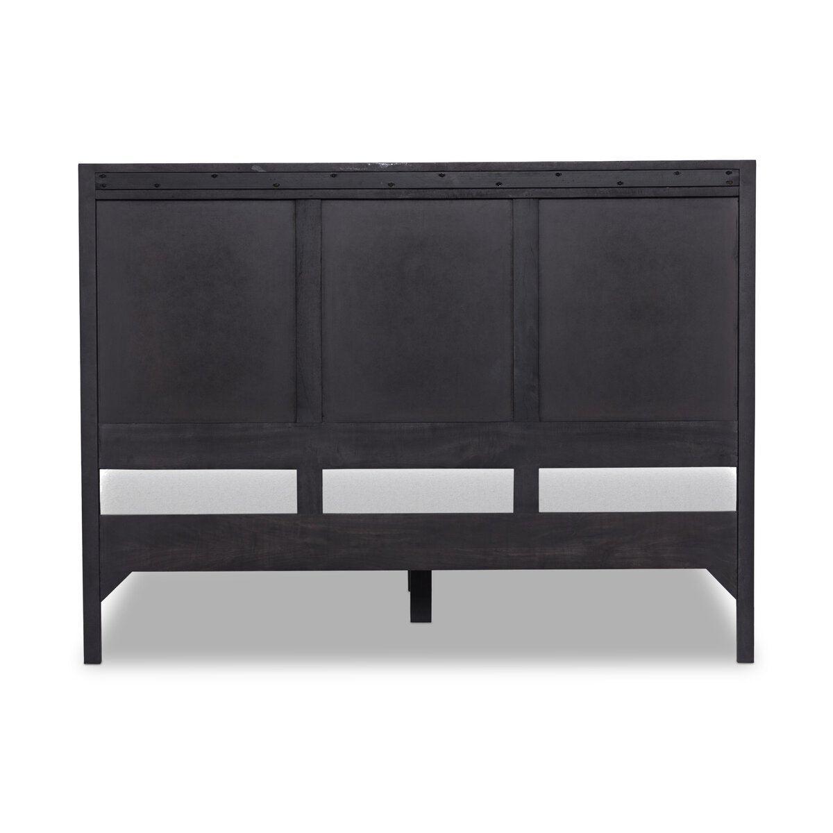 Rattan Wooden Bed in Solid Wood