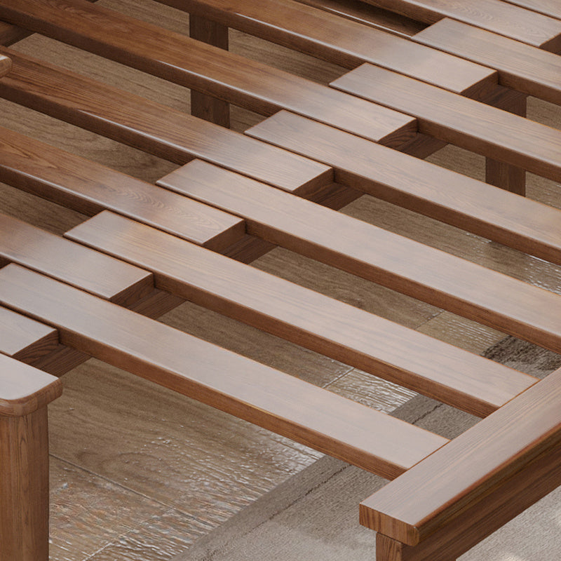 Modern Solid Wood Rattan Daybed for Living Room | Honey Finish