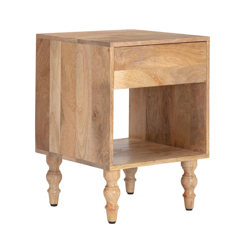 Astoria Solid Wood Nightstand in Mango Wood