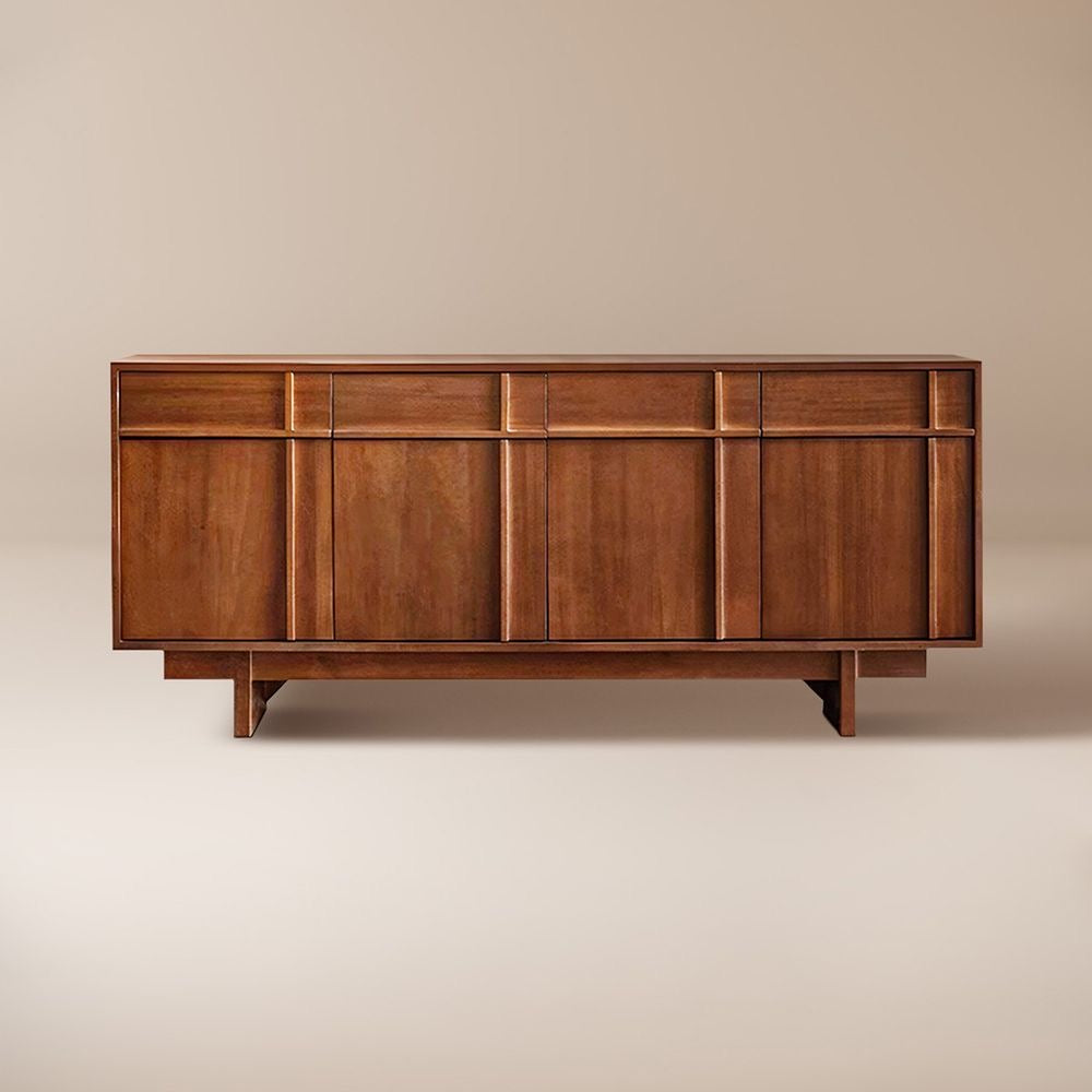 Mid Century Rectangular Sideboard with Drawer & Doors Storage