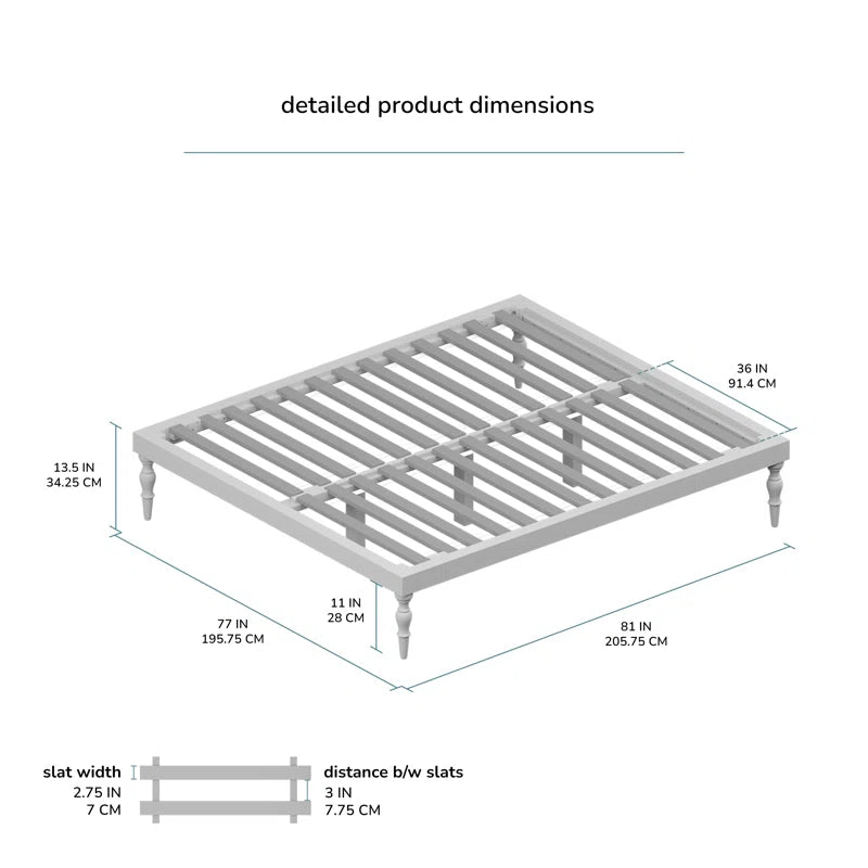 Astoria Solid Wood Platform Bed in Mango Wood