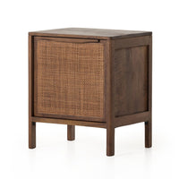 Rattan Wooden Bedside Table