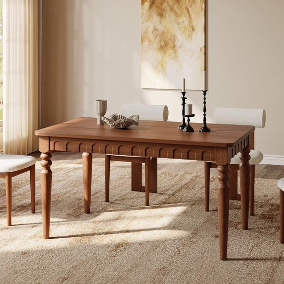 Canora Dining Table |Solid Wood |6 Seater