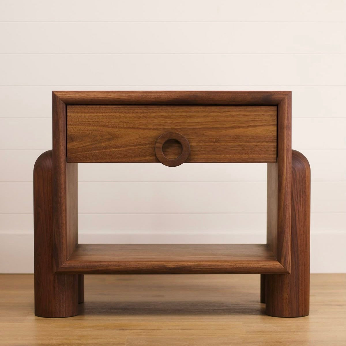 Dub Bedside Table in Solid Wood for Bedroom