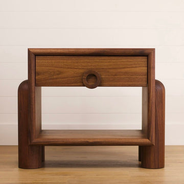 Dub Bedside Table in Solid Wood for Bedroom