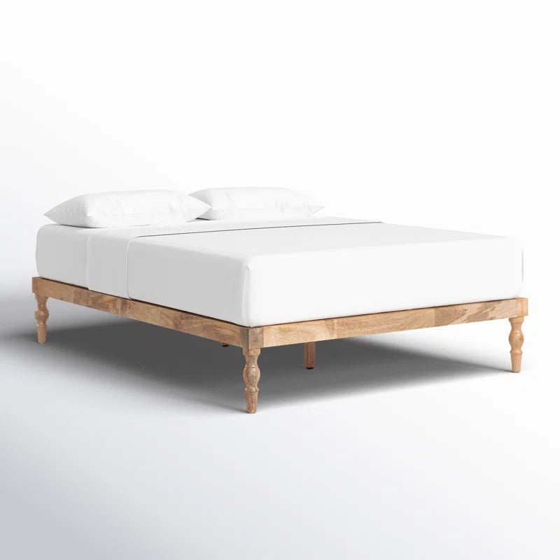 Astoria Solid Wood Platform Bed in Mango Wood