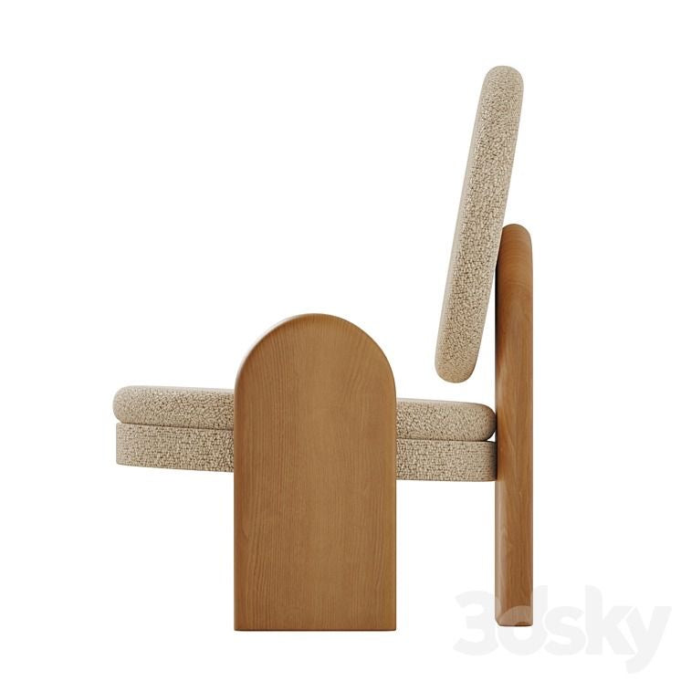 Halo Accent Armchair Set of 2 in Solid Wood