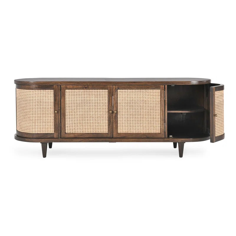 Tessa Wooden Rattan Sideboard