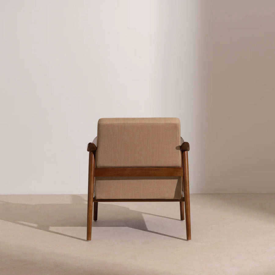 Winston Armchair | Solid Wood | Walnut Finish