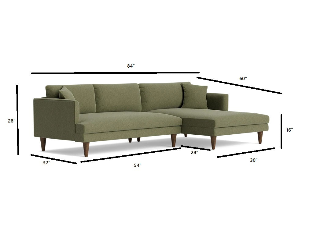 Lewis Sectional Sofa 4 Seater | Premium Seating Foam | Premium Upholstery Fabric | Solid Wood Frames