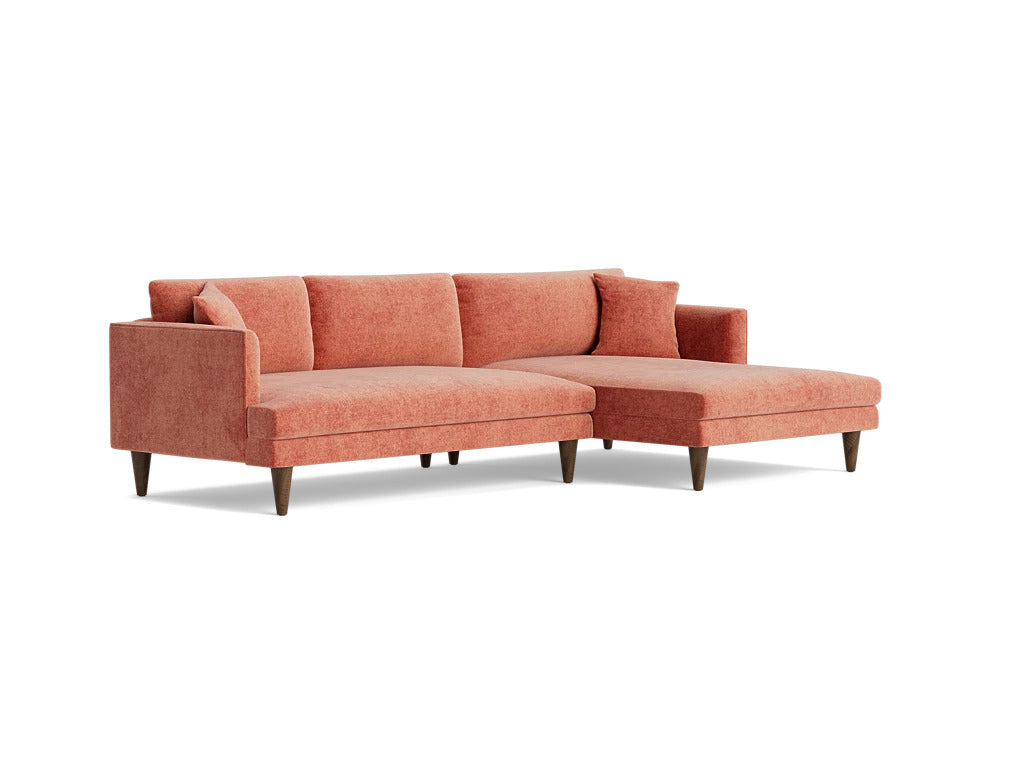 Lewis Sectional Sofa 4 Seater | Premium Seating Foam | Premium Upholstery Fabric | Solid Wood Frames