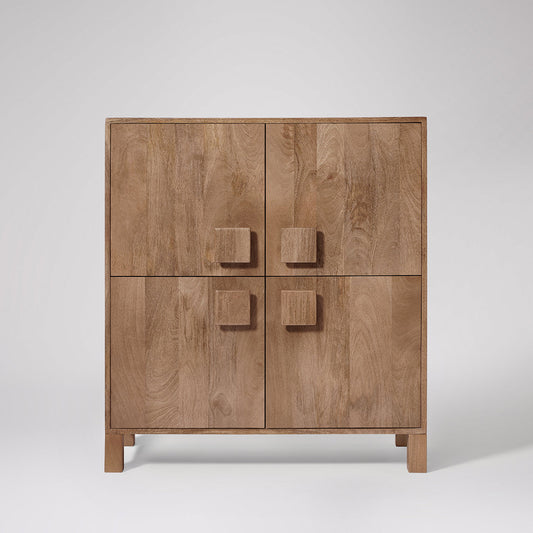 Kiva Storage Cabinet | Mango Wood | Minimalist Design | Solid Wood