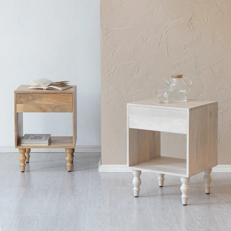 Astoria Solid Wood Nightstand in Mango Wood