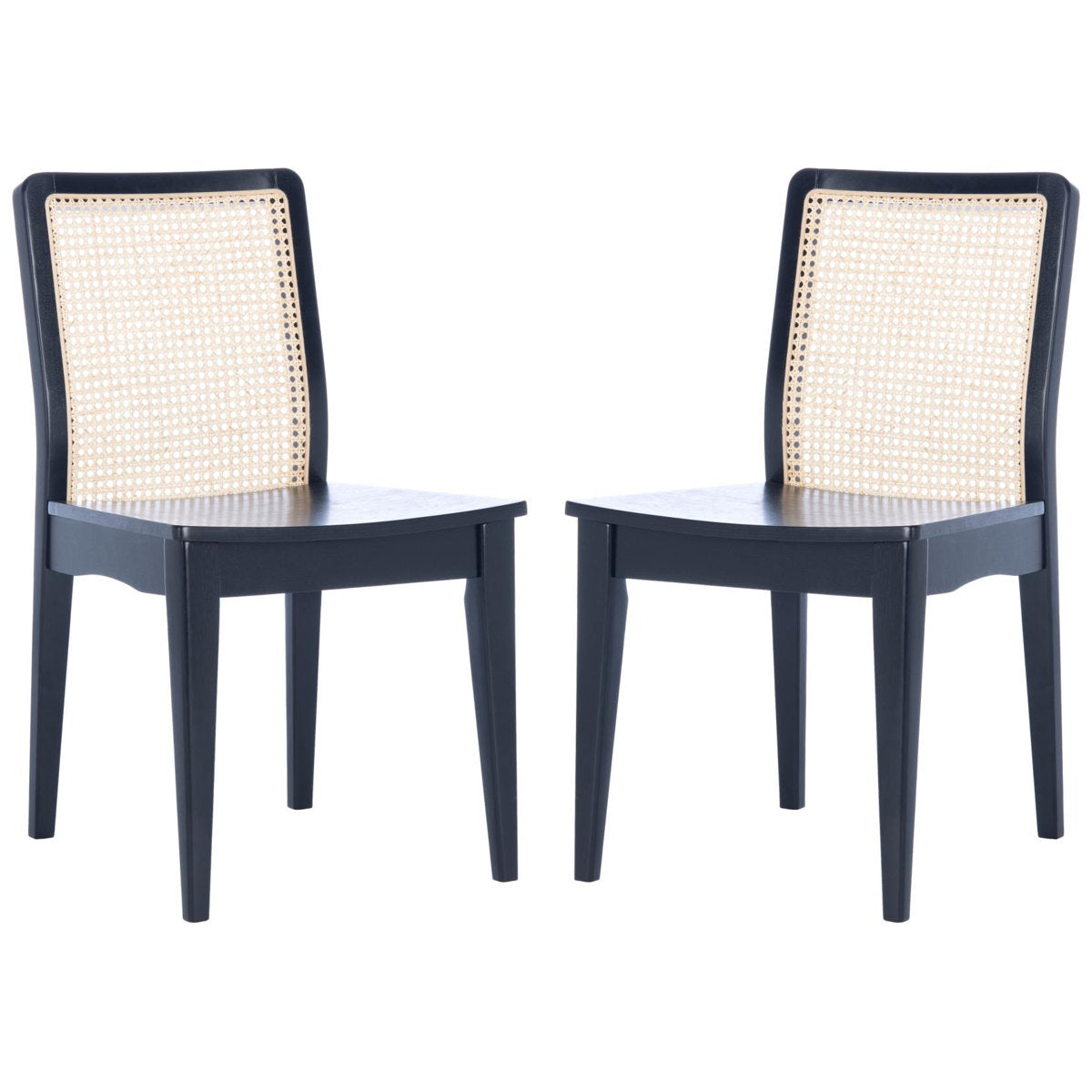 Alisha Solid Wood Rattan Dining Chair Set of 2