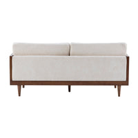 Aneet Upholstered Rattan Sofa in Solid Wood