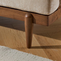 Aneet Upholstered Rattan Sofa in Solid Wood