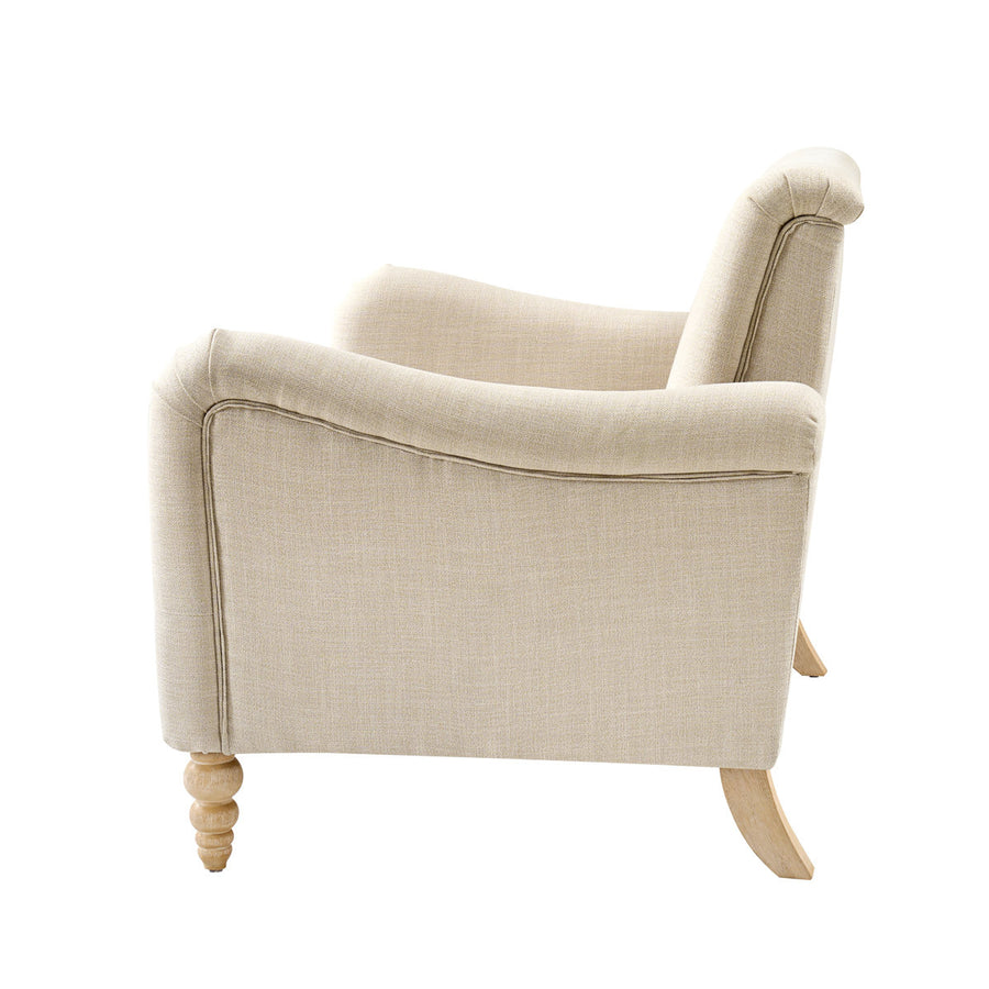 Arching 2 Seater Farmhouse Loveseat With Solid Wood Spindle Legs